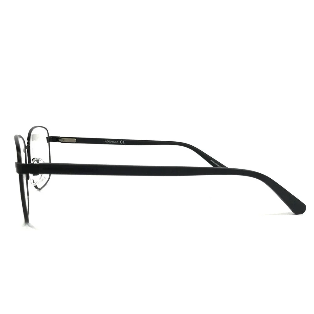 Adensco Eyeglasses Frames AD138 003 Black Square Wire Rim 55-16-145